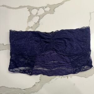 Free People Intimately Purple Bandeau Bra Bralette Size Large